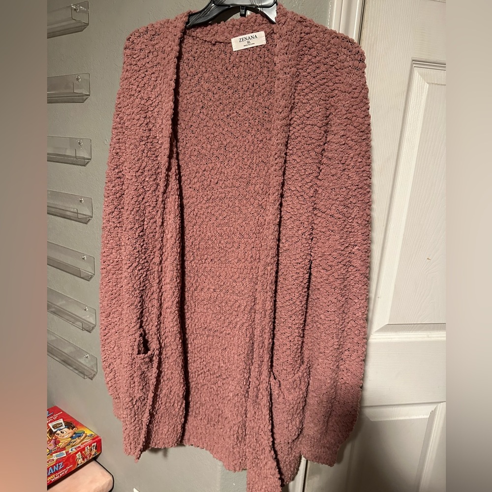 Pink cardigan